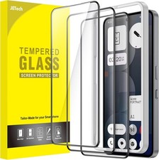 JETech Full Coverage Screen Protector for Nothing Phone 3a Pro, Black Clear