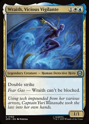x4 Wraith, Vicious Vigilante - Foil U MTG Marvel's Spider-Man M/NM, English