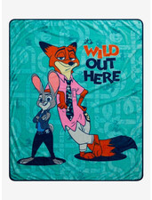 Cartoon Fox  Bunny Style Flannel Blanket   Soft Cozy Throw