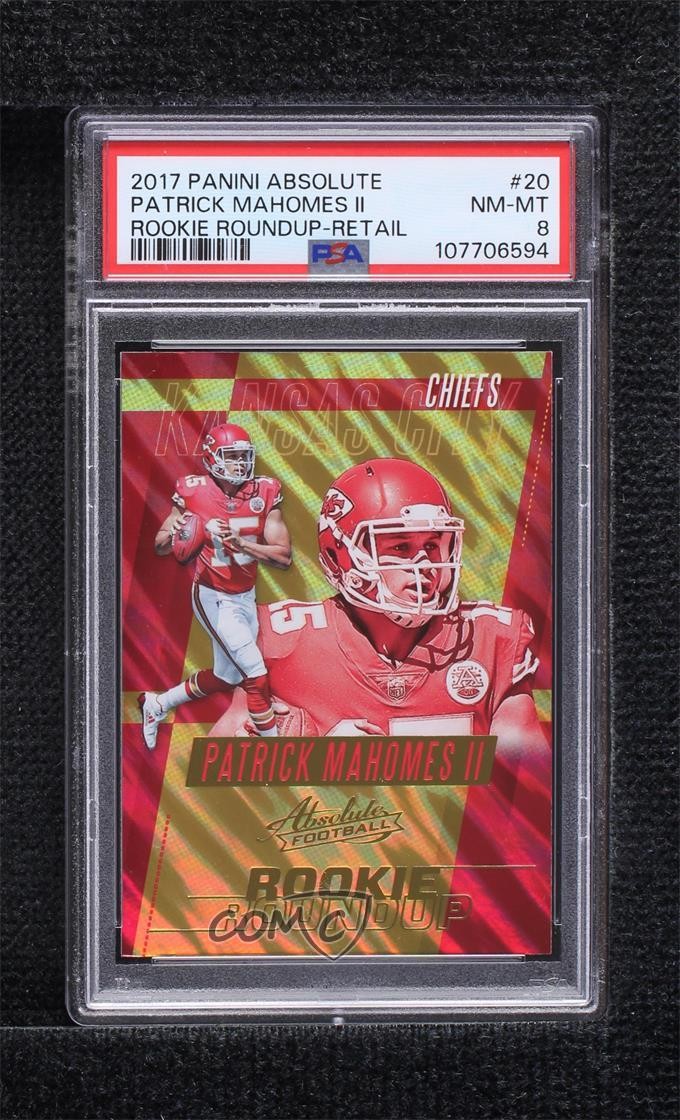 2017 Panini Absolute Rookie Roundup Retail Patrick Mahomes II #20 PSA 8 1lc0