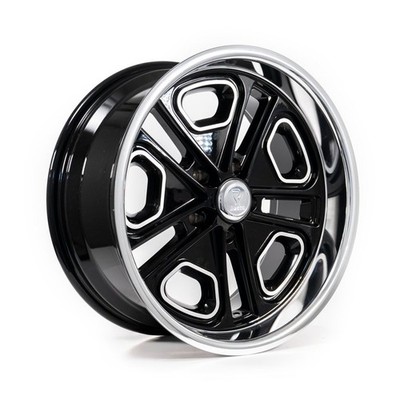 18x8 Black Milled Machined Lip Wheels Resto Del Ray 5x5/5x127 1 (Set of 4)  78.1