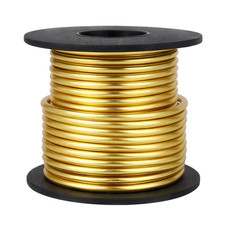8 Gauge Aluminum Wire for Craft, 32.8 Feet 3Mm Gold Bendable Flexible Aluminum A