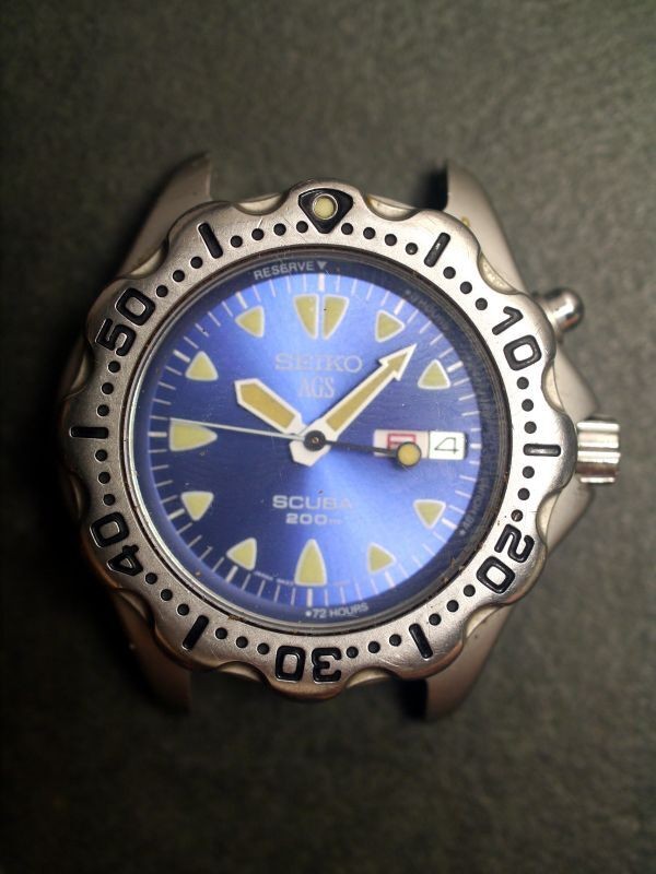 SEIKO SCUBA AGS 5M23-6B40 Diver Day Date Junk JAPAN - Gem