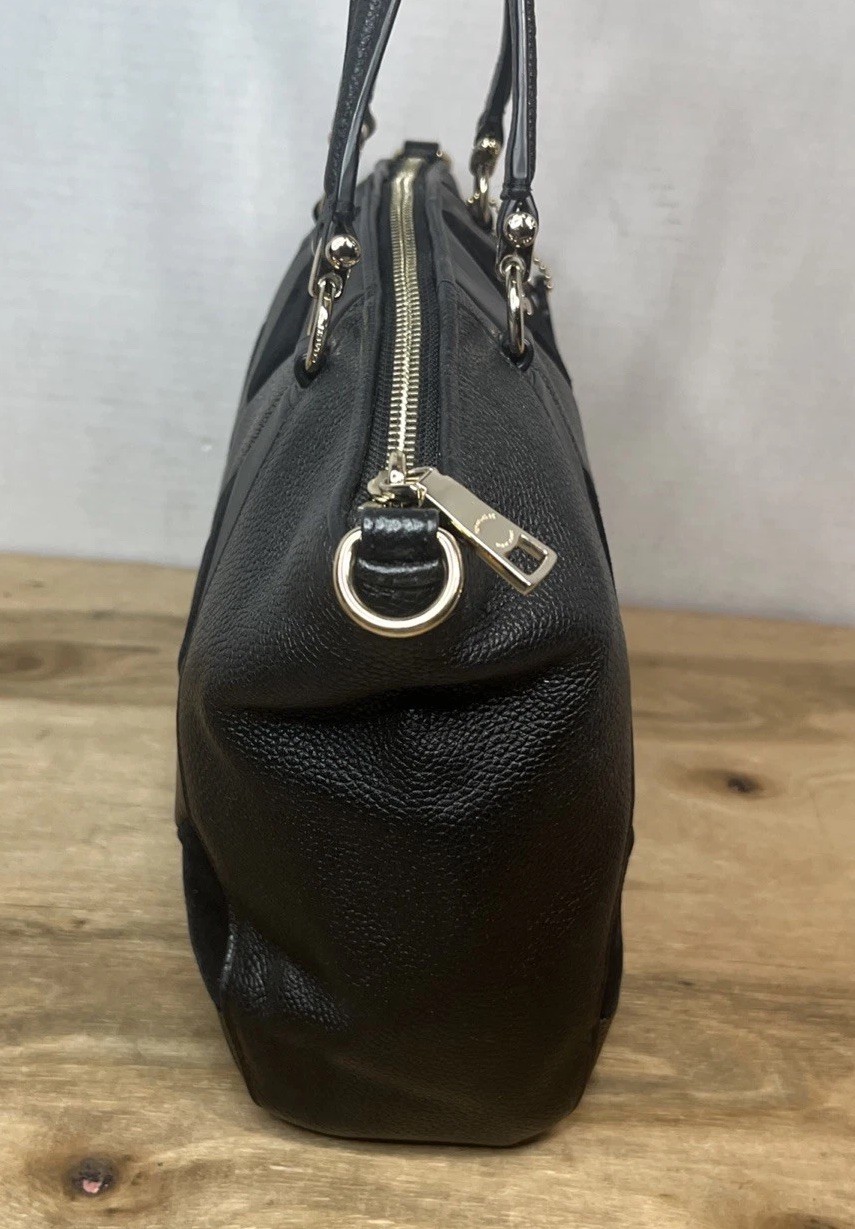 Coach Prairie Patchwork Black Leather Satchel Pur… - image 4