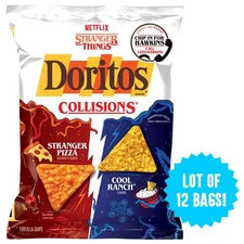 Doritos Collisions Stranger Pizza & Cool Ranch Chips 2.625oz Lot of 12 Bags