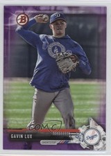 2017 Bowman Draft Purple 12/250 Gavin Lux #BD-171 2v5
