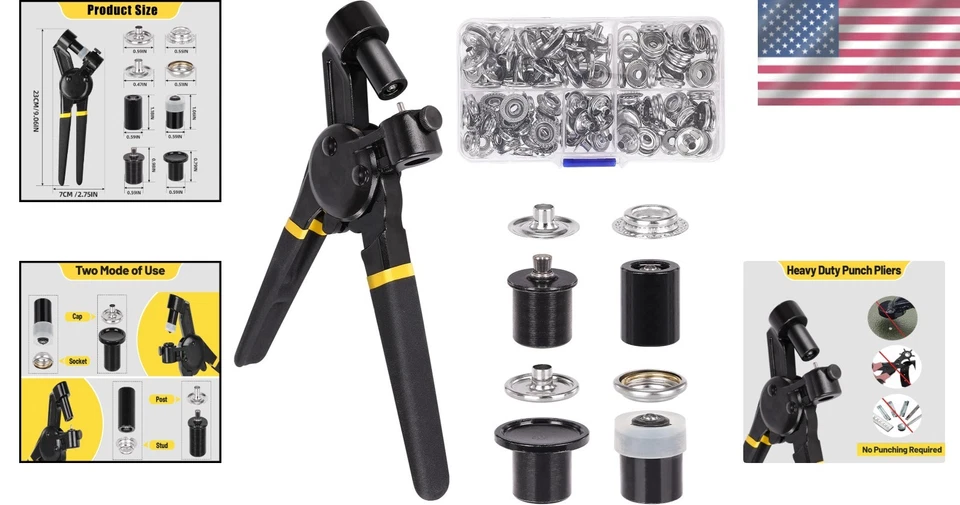 Heavy Duty Canvas Snap Kit with 30 Sets - Boat Cover Repair - Image 2 of 4