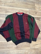 VTG Tommy Hilfiger Sweater Men XL Striped Crewneck Chunky Knit Pullover 90s Y2K