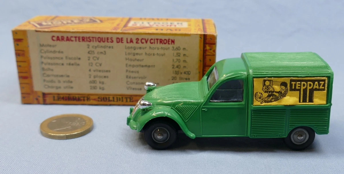 Norev Originale 1/43 réf 26 : Citroën 2cv Fourgonnette "Teppaz" + Rhodialite (A)