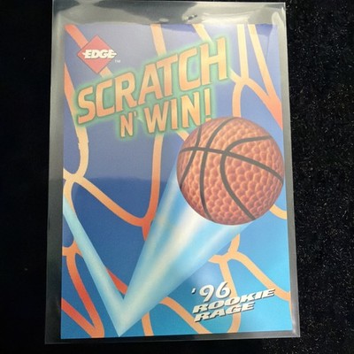 RARE 1996 EDGE ROOKIE RAGE BKB SCRATCH N' WIN SWEEPSTAKES GAME CARD UNSCRATCHED