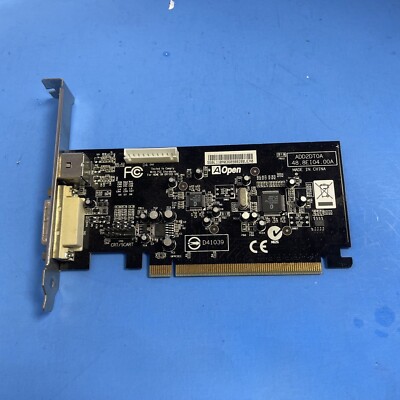 AOpen ADD2DTOA ADD2-R Dual PAD PCIe x16 DVI Card 48.8EI04.00A + HDTV Out Cable