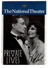 Joan Collins Signed Theatre Cover / Autographed Private Lives
