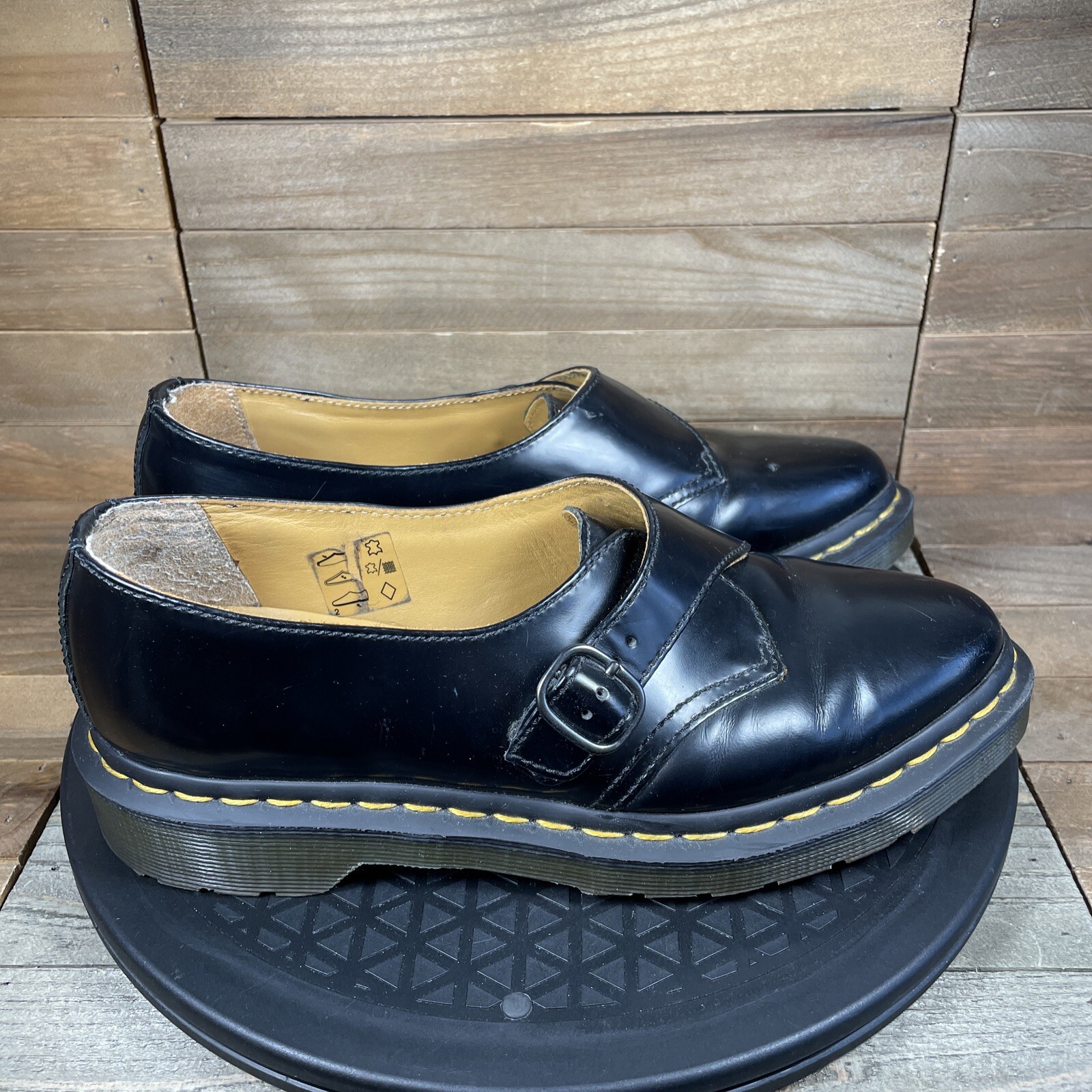 Dr. Martens Womens Agnes Black Leather 