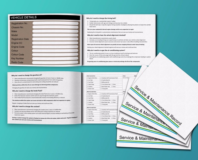 20 x vehicle service book blank car history maintenance record log vehicle service log book