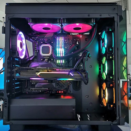 1-6 Stück Gehäuselüfter Gehäuse Lüfter RGB Mehrfarbig Mit Fernbedienung 120MM - Afbeelding 10 van 19