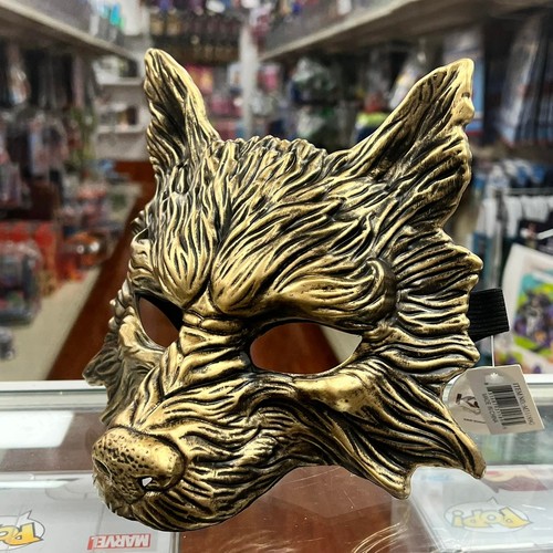 Wolf Mask Half Unisex Halloween Party Masquerade Mask (Gold) - Picture 4 of 4