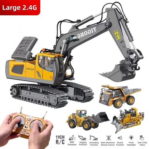 2.4G 9/11CH RC Bagger Planierraupe Konstruktionsspielzeug ferngesteuerte Raupe - Bild 14 von 60