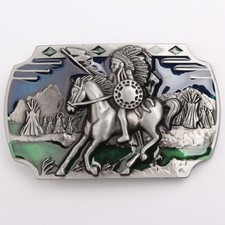 Indian Ridding Men's Belt Buckle Western Cowboy Native American IW-04 