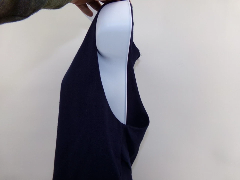 Vintage Motherhood Work Career Maternity Dress —Small EUC navy blue sleeveless - Image 3 of 4