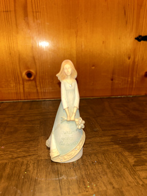 ''Sister You're The Best'' Porcelain Figurine by Karen Hahn/Enesco 