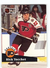 1991-92 Pro Set Rick Tocchet Philadelphia Flyers Captain Hockey Card