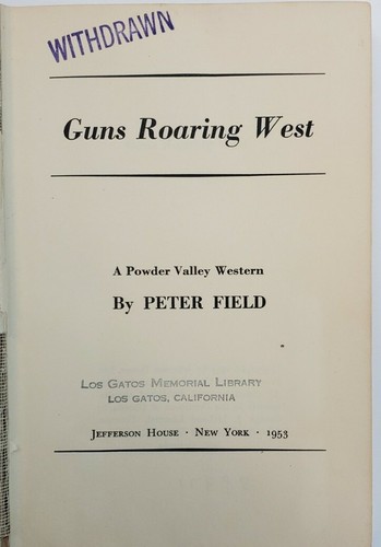 Peter Field 1953 Western HC Jefferson House Publisher Hardback HB Library Book - Picture 6 of 8