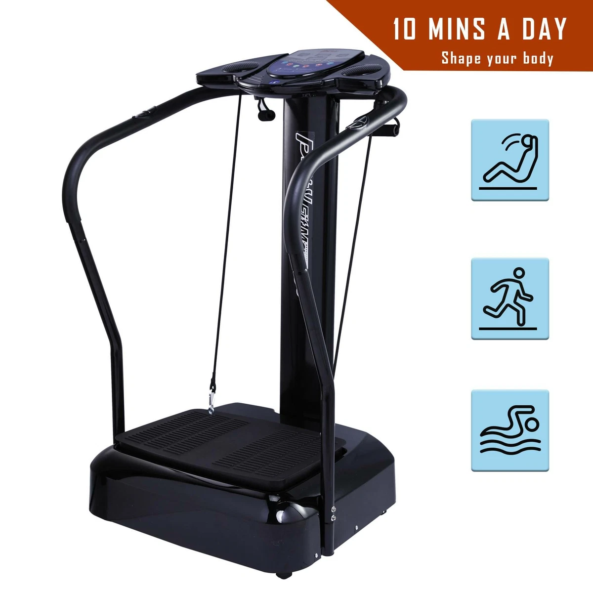 Upgrade Whole Body Vibration Machine Exercise Platform Crazy Fit Massager