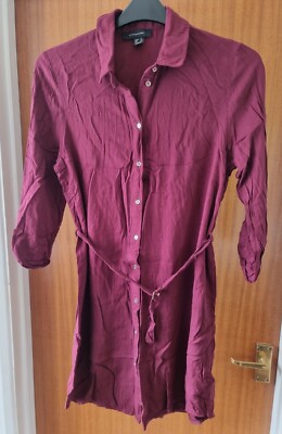 primark burgundy dress Berrylush Women Solid Maroon Square Neck Puff Sleeves Crepe Flared Max