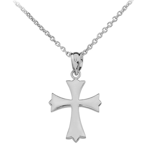 Fine 14k White Gold Roman Catholic 
