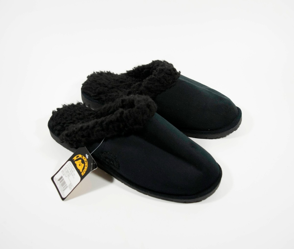 Genuine Rabbit Fur Men\'s Black Slippers 13 Soft Sole Lounge Casual Cottagecore Rex fur slippers - black - Yves Salomon – Yves Salomon US main image 4