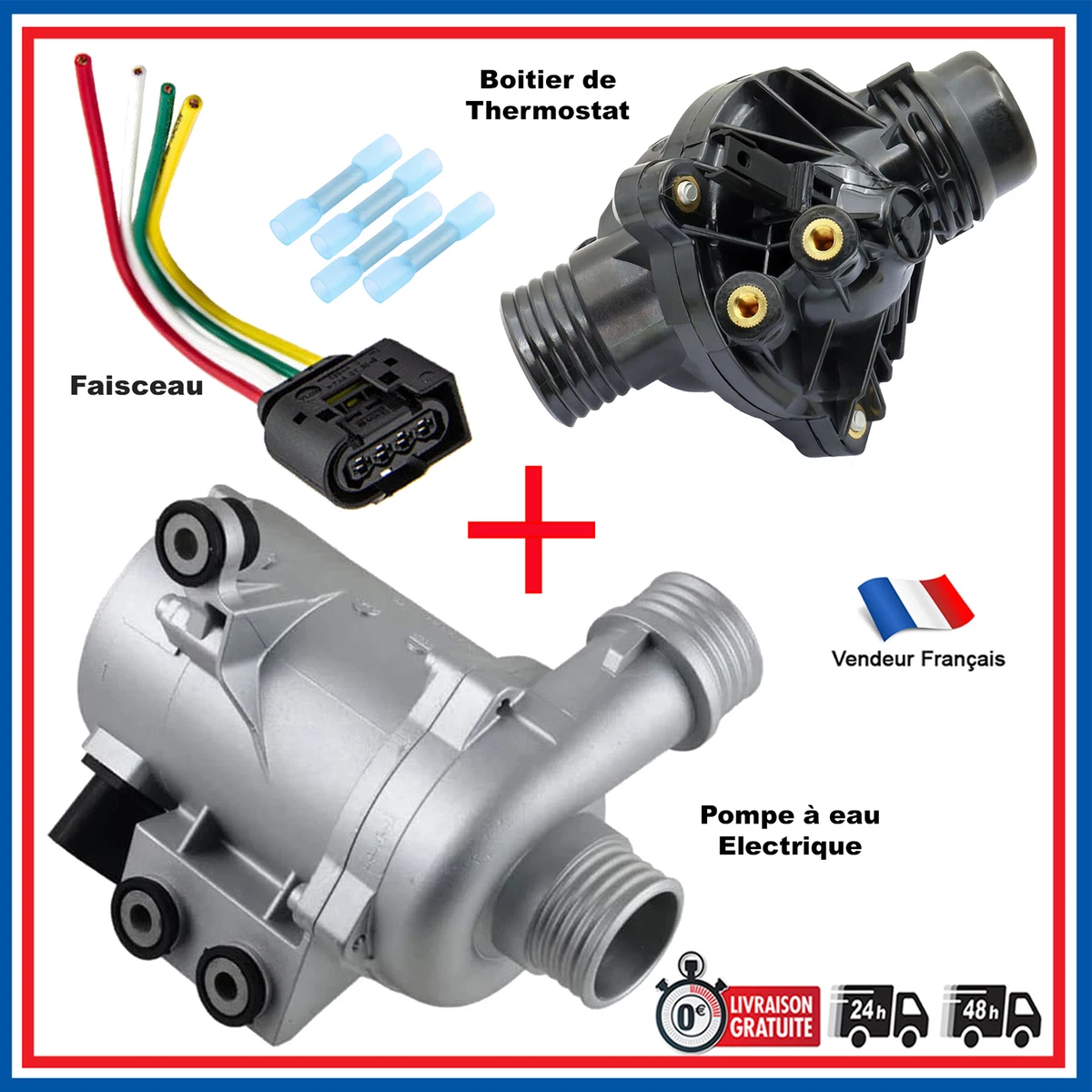 Water Pump Electric Housing Thermostat for BMW N52 B25 B30 N52B25 N52B30