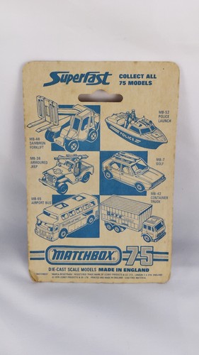 MATCHBOX 75 Lesney N°54 Personnel Carrier SUPERFAST 1976 OVP - Foto 2 di 2