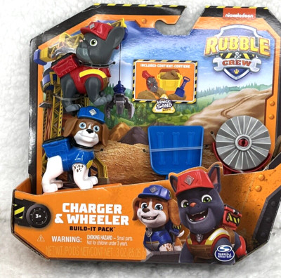 Rubble & Crew - Charger & Wheeler Build-It Pack  Action Figures Paw Patrol