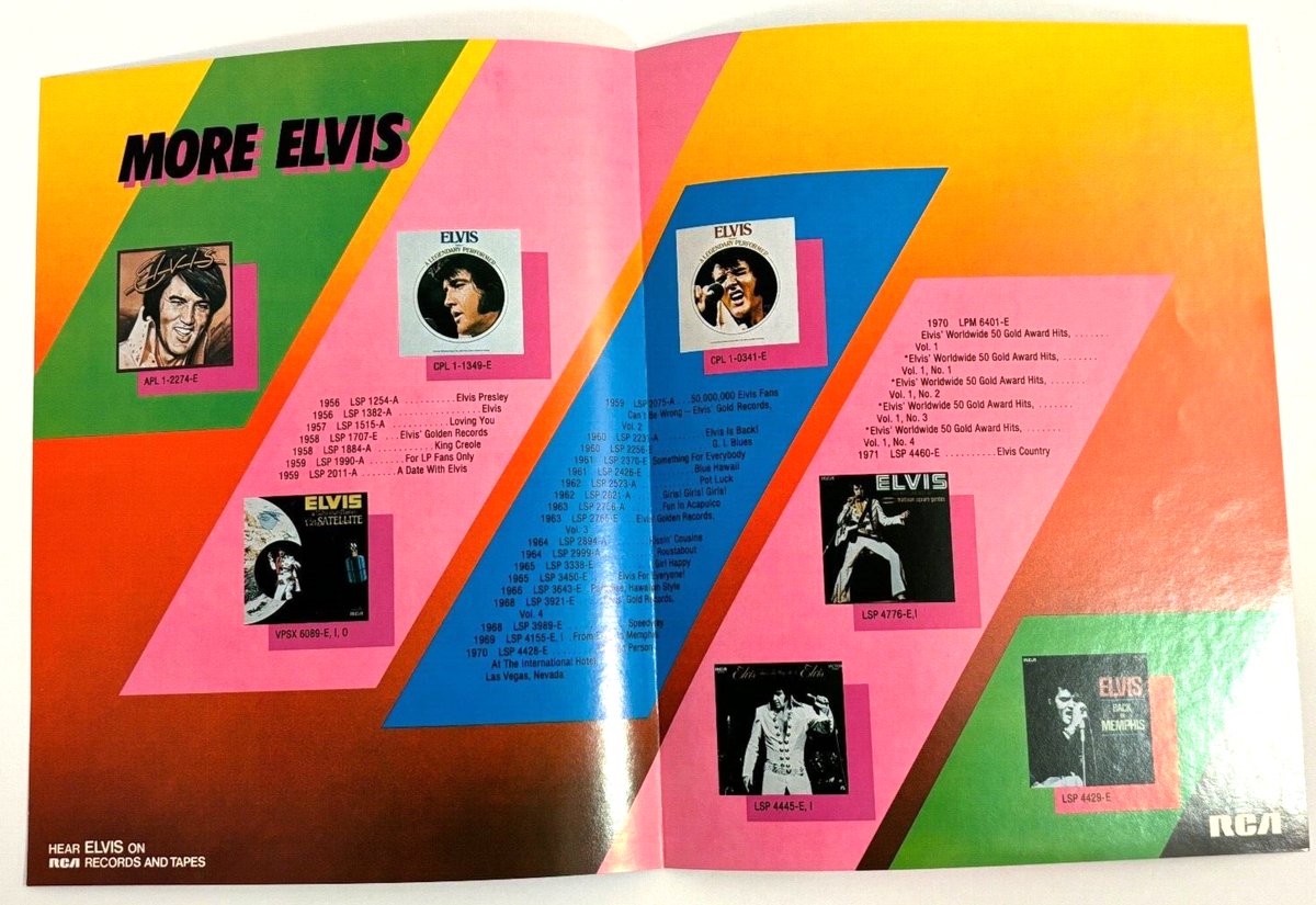 ELVIS IN CONCERT ~ 2 RECORD SET WITH GATEFOLD COVER AND