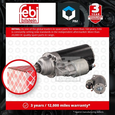 Starter Motor fits VW SHARAN 7M, 7M8 1.9D 95 to 10 02A911023R 02A911024 Febi New