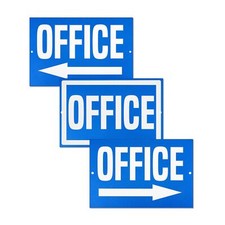 3 Pcs Office Sign 12 x 8 Inch Office Left Right Arrow Sign Aluminum Reflectiv...
