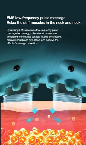 Estirador de cuello eléctrico pulso tracción cervical relajación calefacción punto de acupuntura masaje-f - Imagen 13 de 22