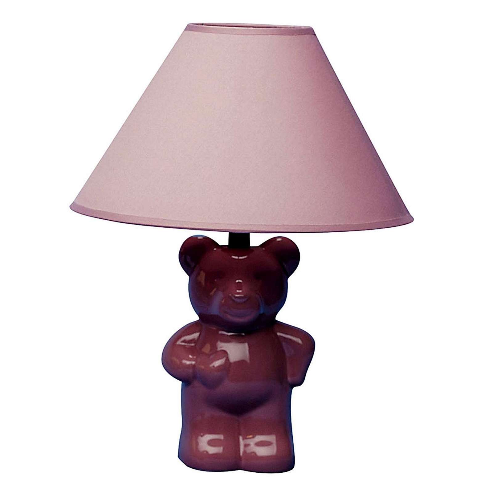 13-Inch Pink Bedside Table Lamp Featuring Elegant Empire Shade