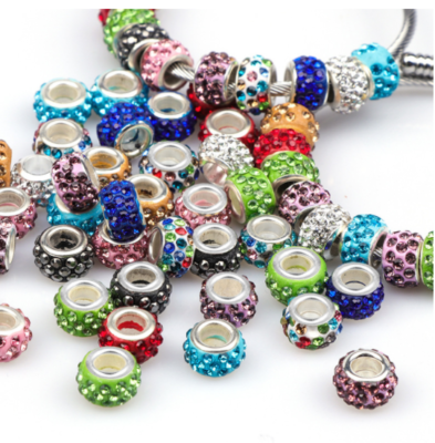 8 14mm Assorted Rondelle Polymer Clay Large Hole Beads | Michaels