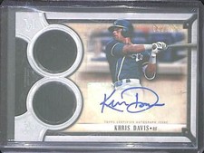 2018 Topps Museum Dual Relic Autograph #DRA-KD Khris Davis No 42 of 199