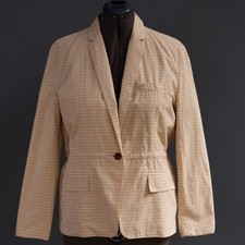 Fossil Casual Jacket Blazer 100% Cotton Cinched Drawstring Waist Nwt New $138 L