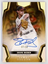 2024 Topps Five Star Autographs Gold Shane Bieber /10