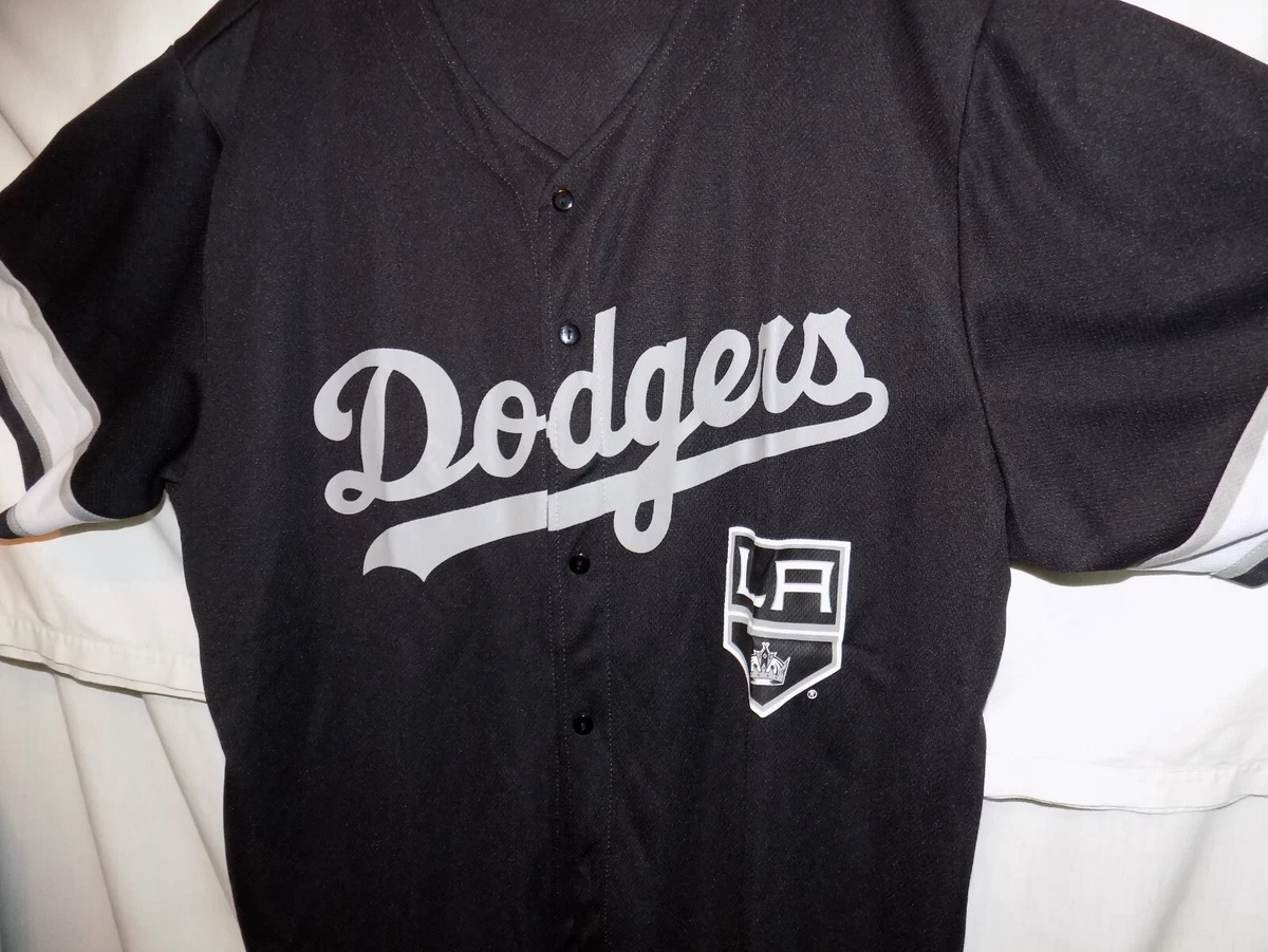 ⚾ RARE Black Los Angeles Dodgers LA Kings Hockey Night Jersey XL NHL MLB ⚾