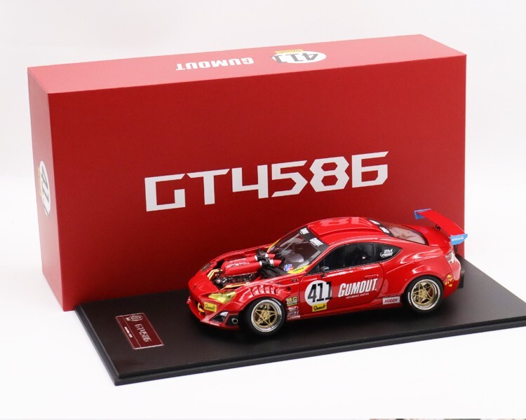 DCN 1/18 Toyota GT4586 Ferrari Engine Super Modificat Diecast Model Car-Red