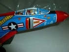 F-4 AIRPLANE AIRCRAFT PHANTOM MCDONNELL NAVY 200 TRADE MARK TIN FRICTION JAPAN