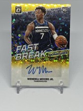 2022 Optic Wendell Moore Jr. Fast Break Gold Signatures (7/10) - Jersey Match/RC
