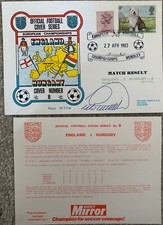 ENGLAND V HUNGARY 1983 DAWN FIRST DAY COVER SIGNED BY PETER WITHE