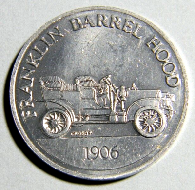 Sunoco DX Antique Car Coin Series 1-1906 Franklin Barrel Hood