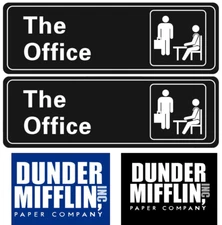 The Office Sign Sticker, Dunder Mifflin Sign Sticker for wall door 9''X3'', USA!