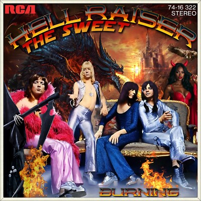 7'' THE SWEET Hell Raiser / Burning RCA 74-16 322 Glam-Rock Made in Germany 1973